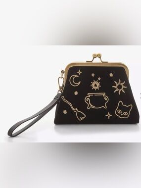 NWT Her Universe Disney Hocus Pocus kiss lock velvet wristlet